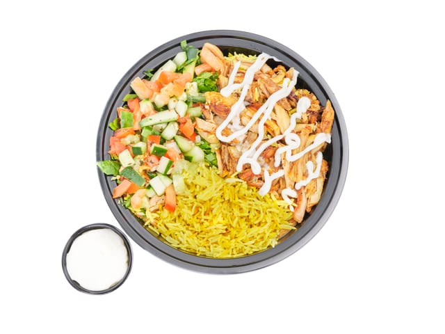 Chicken Shawarma Over Rice.