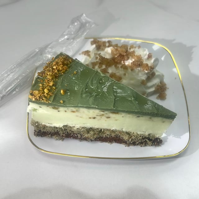Pistachio Cheesecake.
